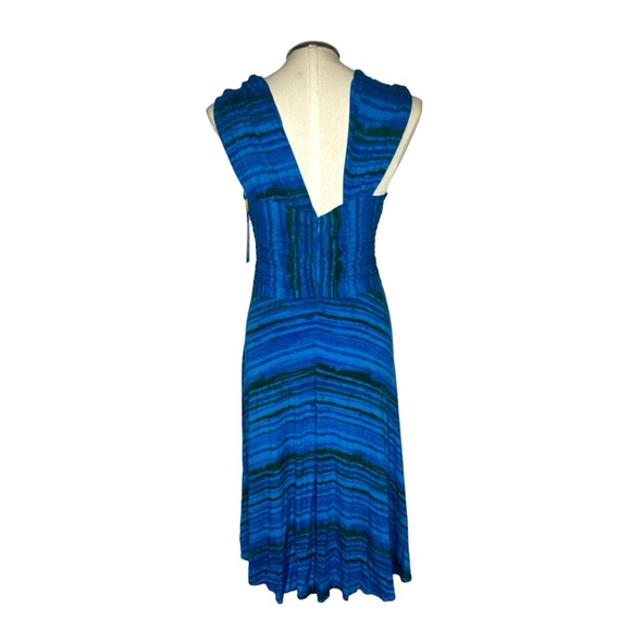 Plenty Tracy Reese Jersey Dress Sleeveless Blue Striped Anthropologie Size L NWT - Picture 3 of 9